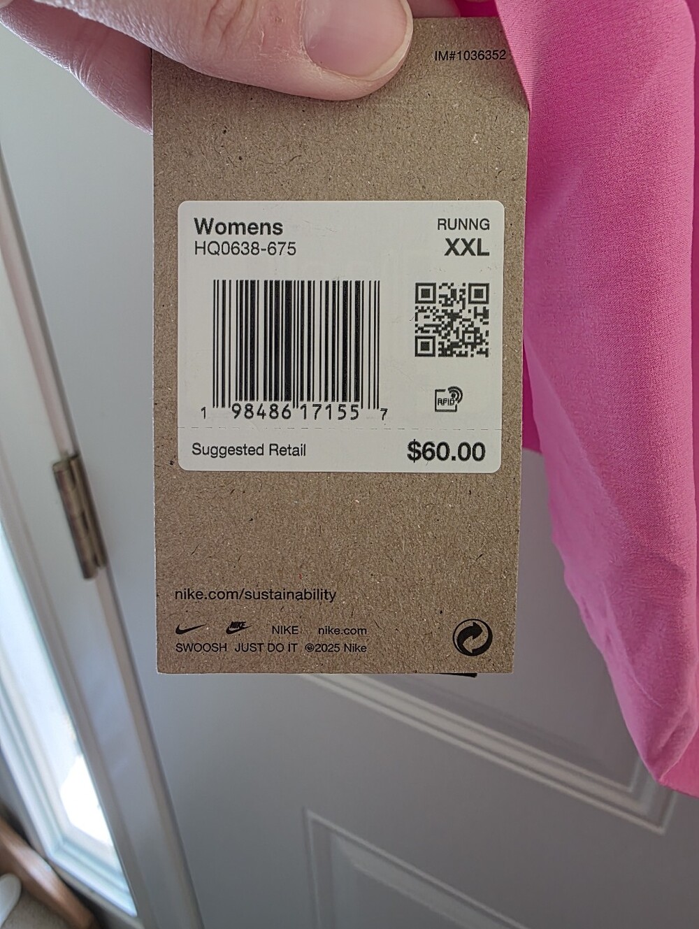 Nike Women’s Pink Running Shorts with Liner Size XXL-New With Tags - Picture 5 of 5